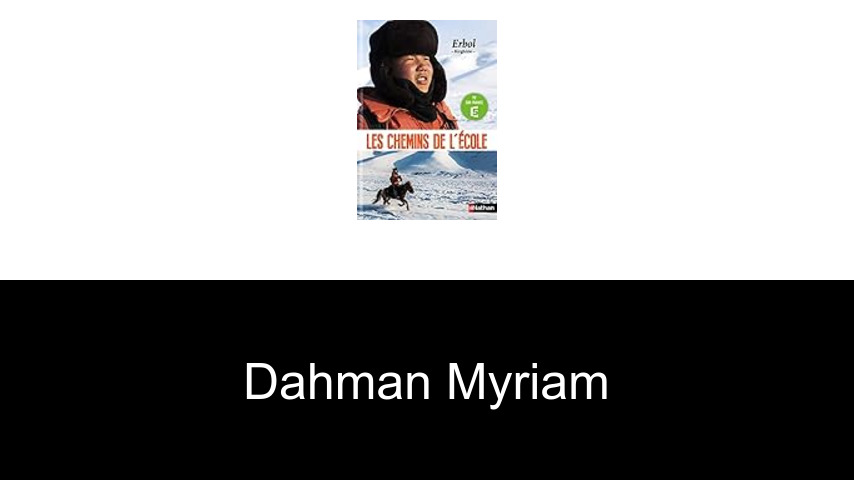 livres de Dahman Myriam