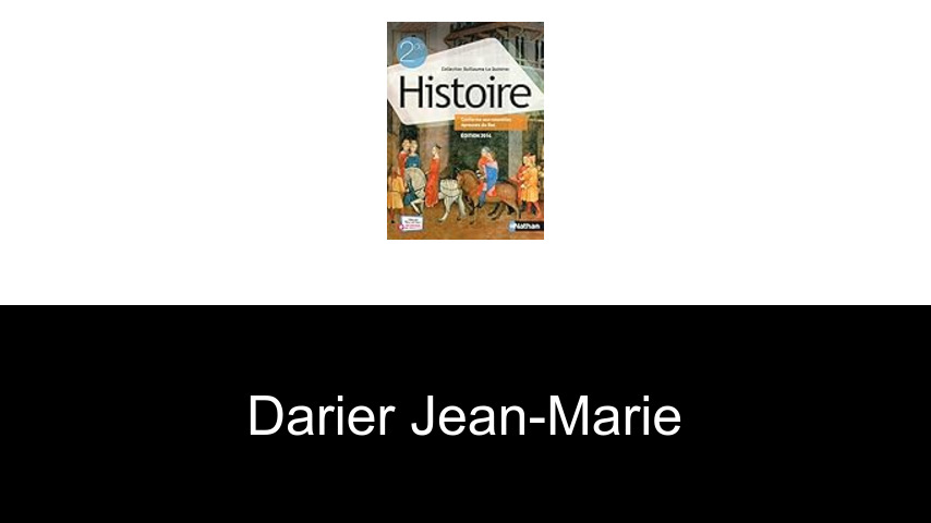 livres de Darier Jean-Marie
