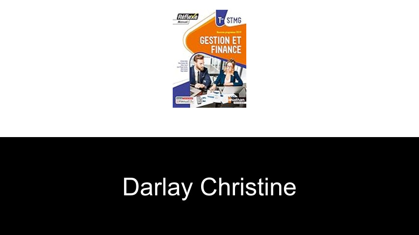 livres de Darlay Christine