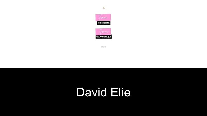 livres de David Elie
