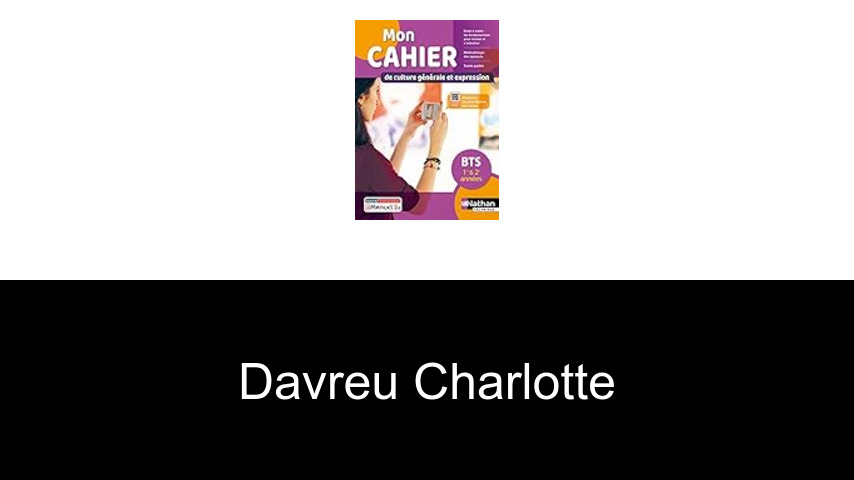 livres de Davreu Charlotte