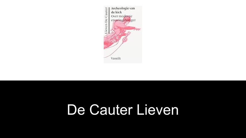 livres de De Cauter Lieven