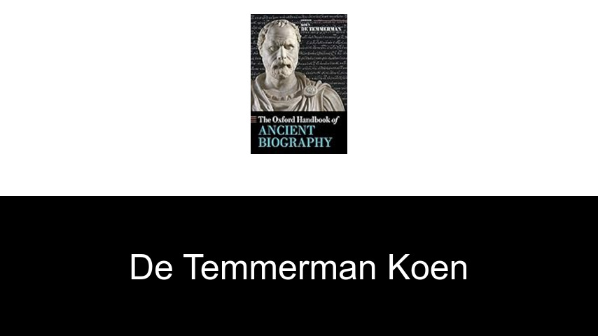 livres de De Temmerman Koen