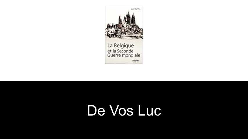 livres de De Vos Luc