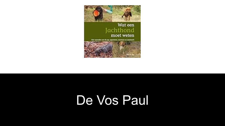 livres de de Vos Paul