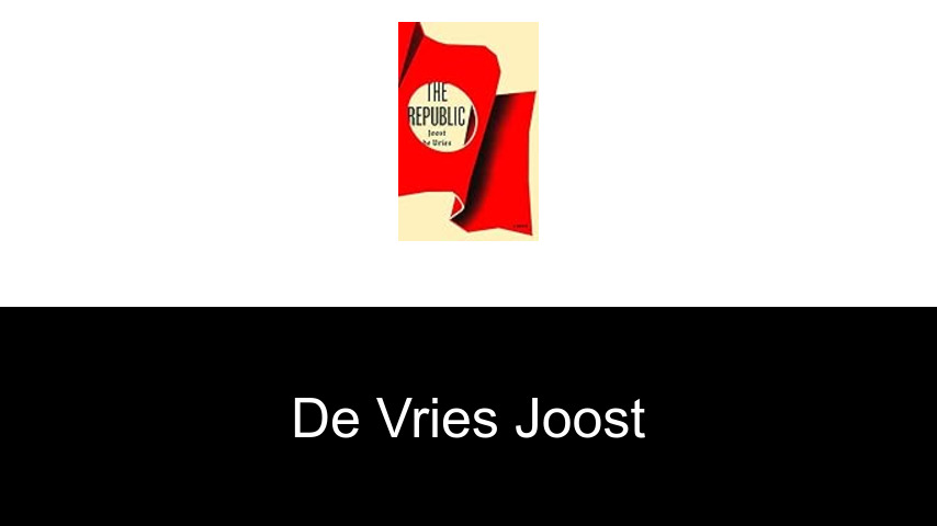livres de de Vries Joost