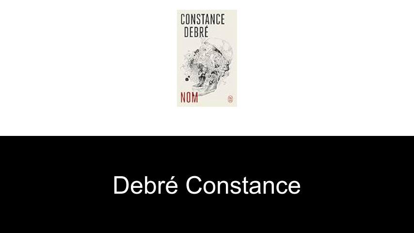 livres de Debré Constance