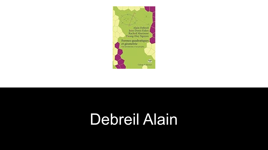 livres de Debreil Alain
