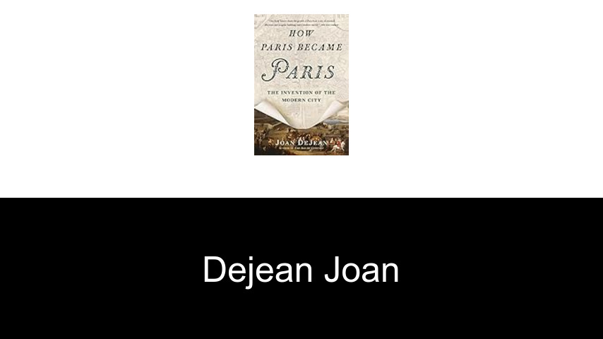 livres de DeJean Joan