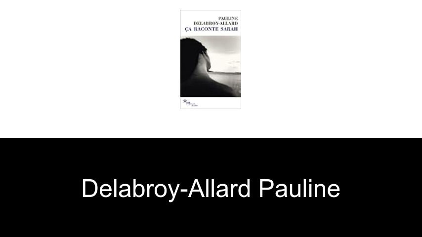 livres de Delabroy-allard Pauline