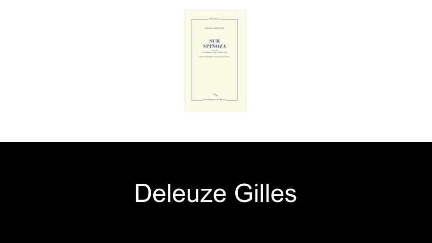 livres de Deleuze Gilles