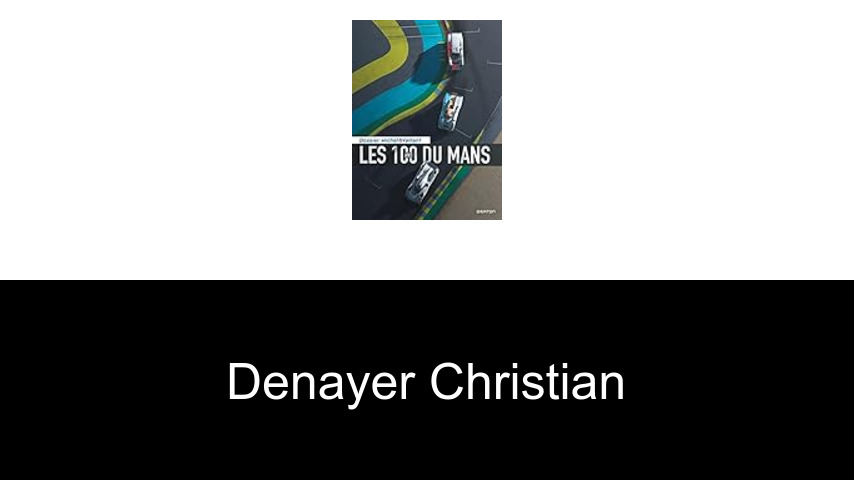 livres de Denayer Christian