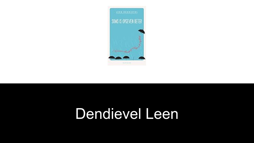 livres de Dendievel Leen