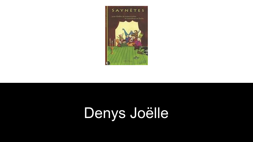 livres de Denys Joëlle