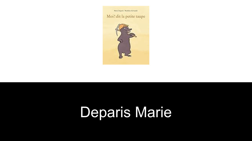 livres de Deparis Marie