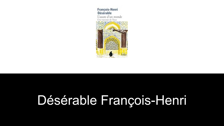 livres de Désérable François-Henri