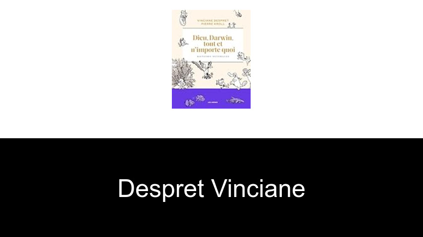livres de Despret Vinciane