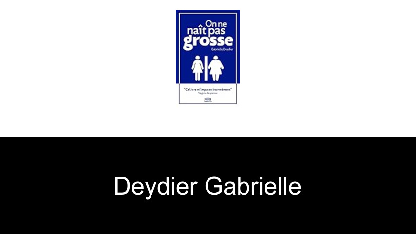 livres de Deydier Gabrielle