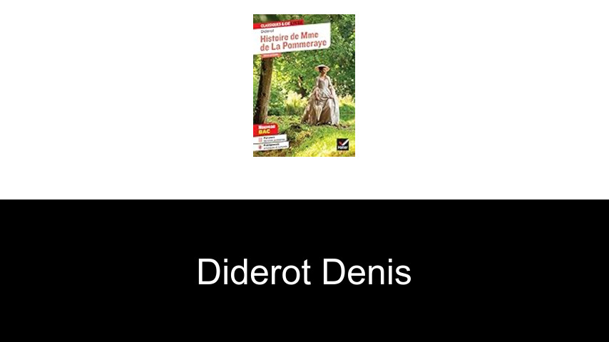 livres de Diderot Denis