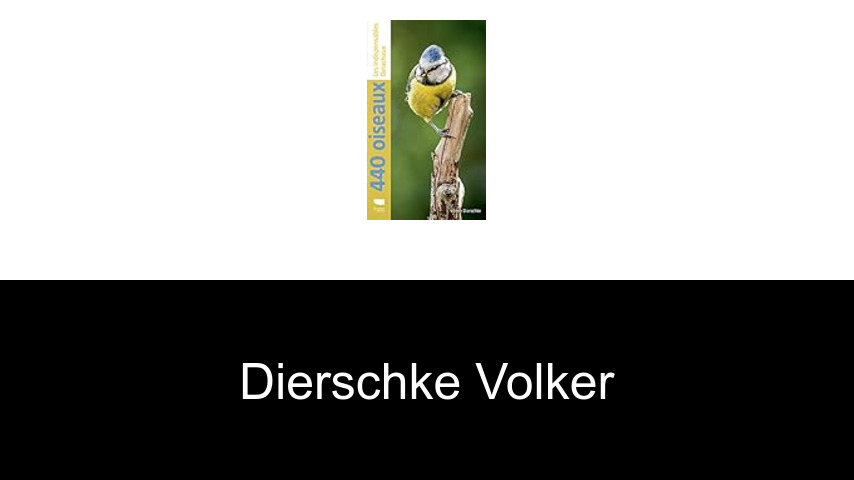 livres de Dierschke Volker