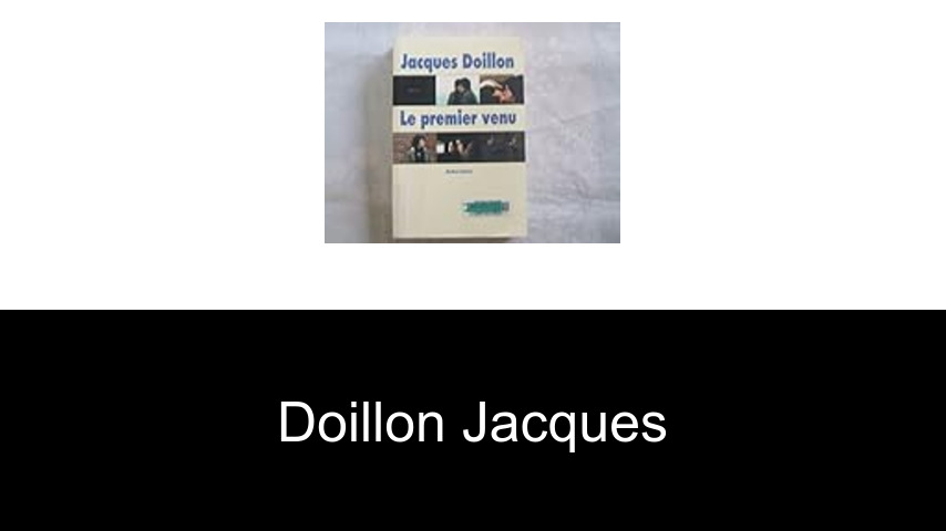 livres de Doillon Jacques