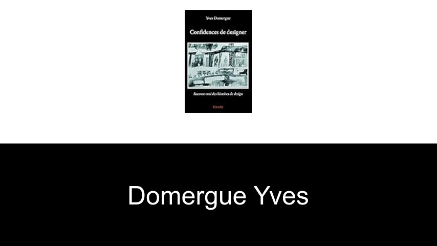 livres de Domergue Yves