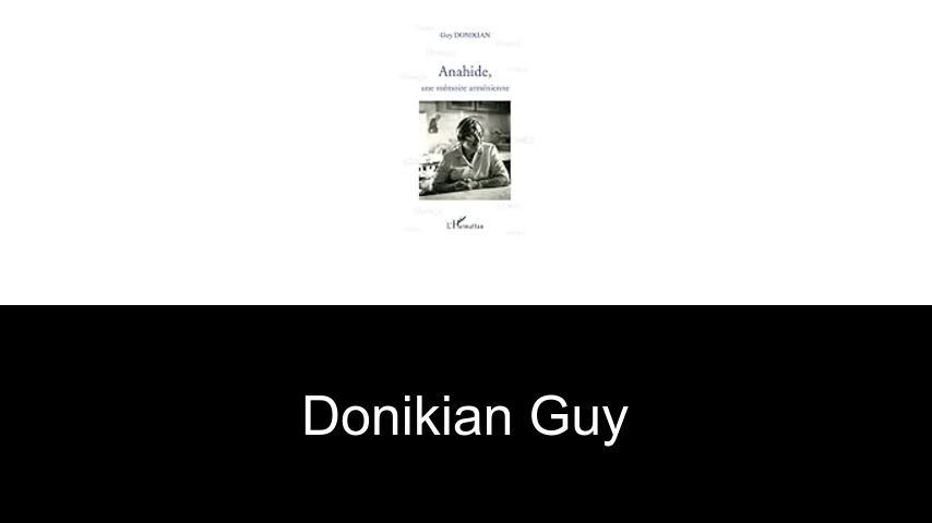 livres de Donikian Guy