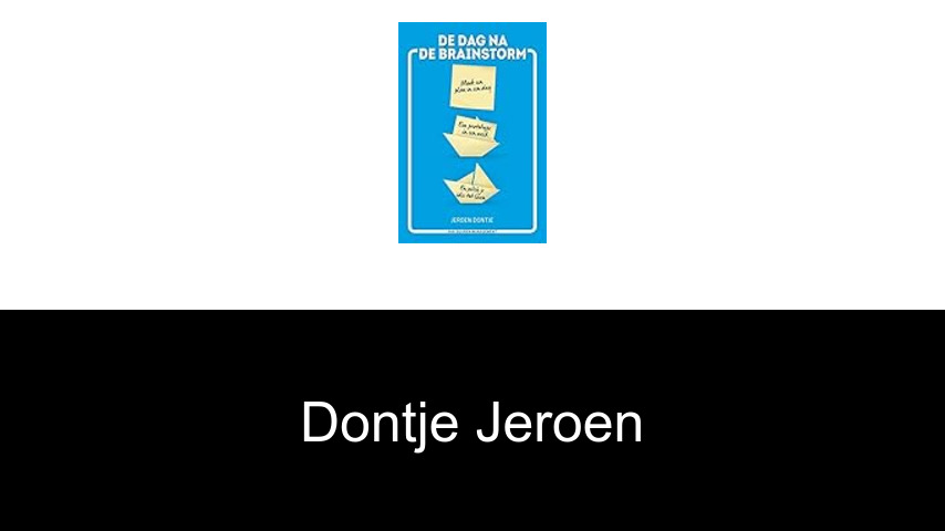 livres de Dontje Jeroen