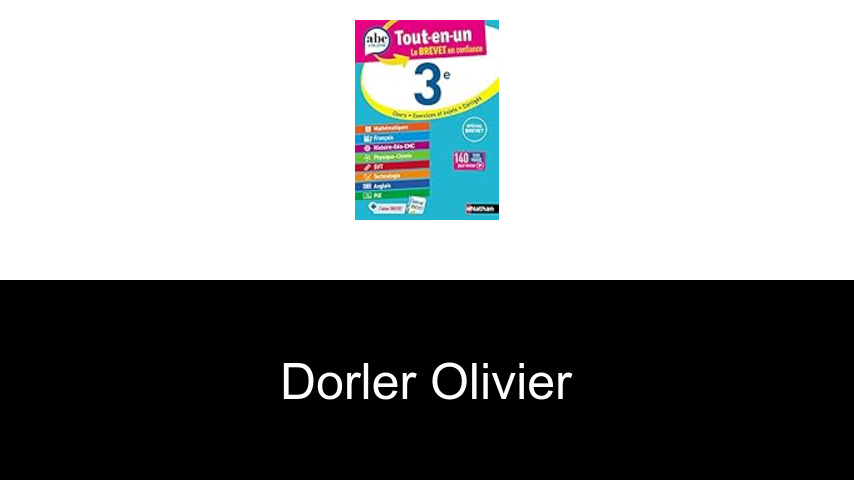 livres de Dorler Olivier