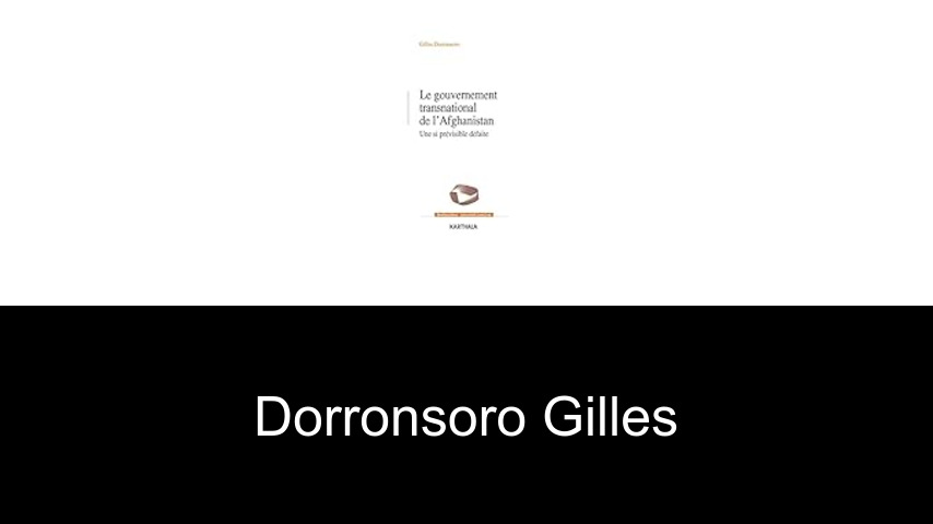 livres de Dorronsoro Gilles
