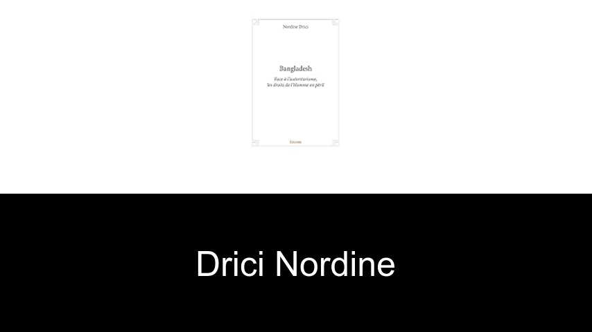 livres de Drici Nordine