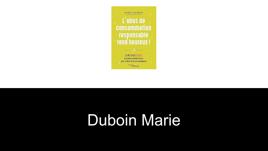 livres de Duboin Marie