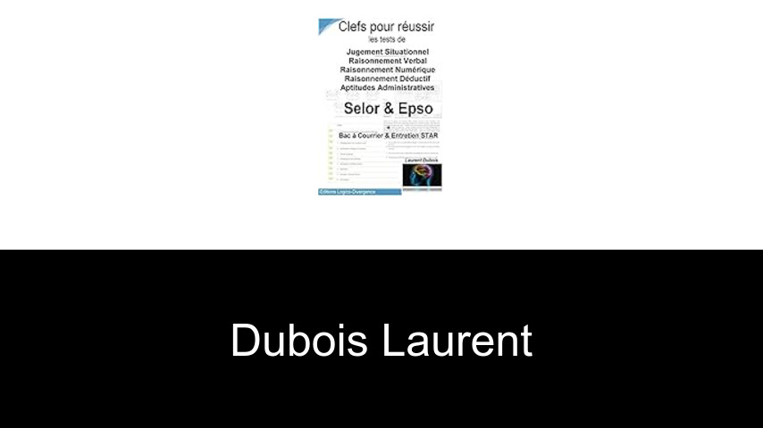 livres de Dubois Laurent