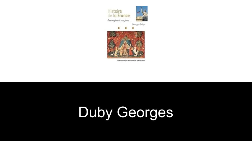 livres de Duby Georges