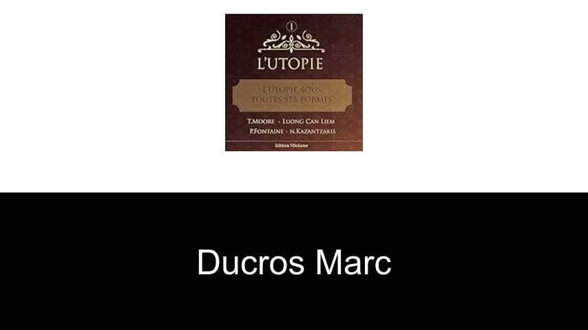 livres de Ducros Marc