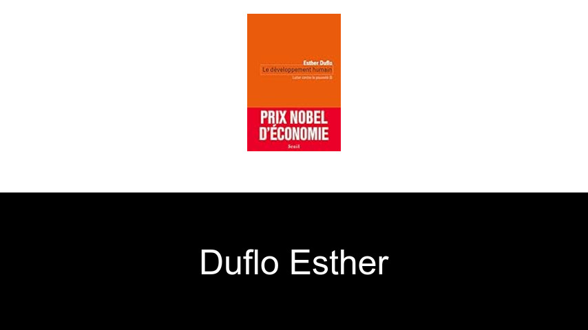 livres de Duflo Esther