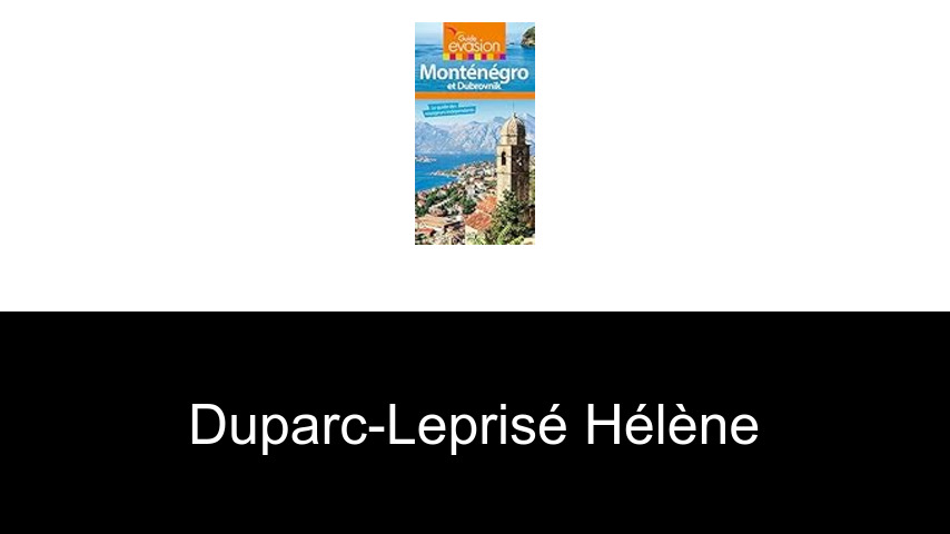 livres de Duparc-Leprisé Hélène