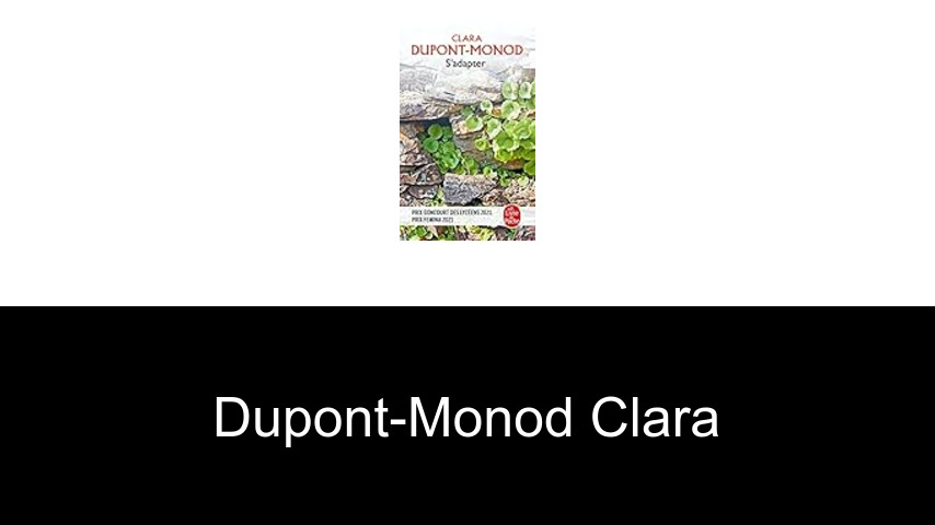 livres de Dupont-Monod Clara