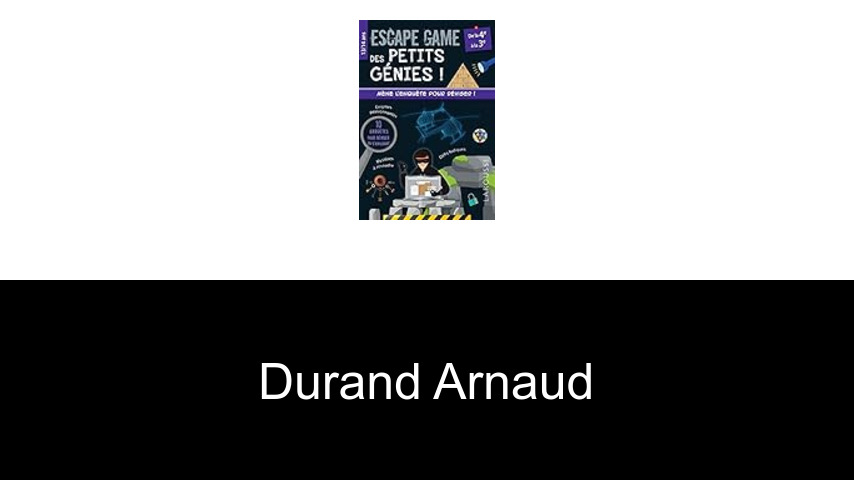 livres de Durand Arnaud