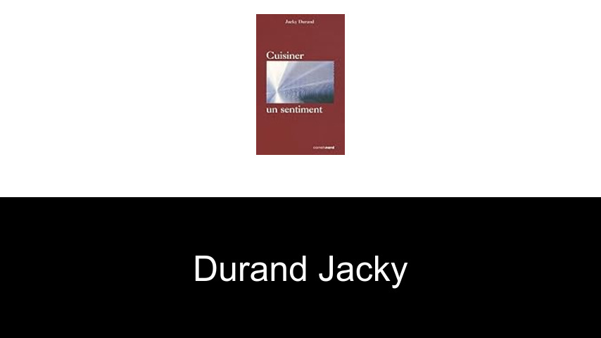 livres de DURAND Jacky