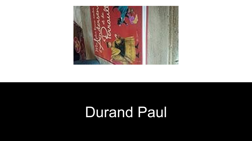livres de Durand Paul