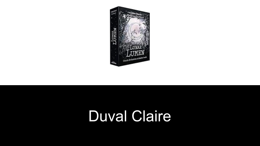 livres de Duval Claire