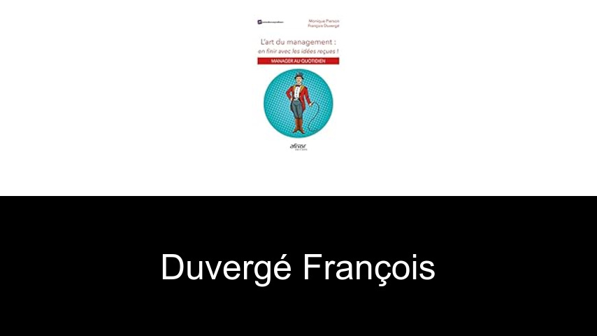 livres de Duvergé François