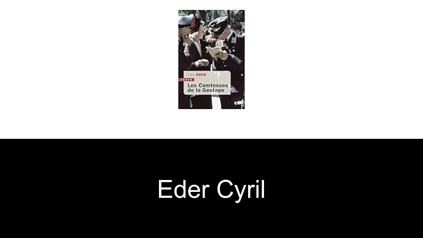 livres de Eder Cyril