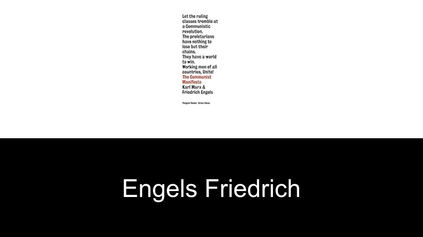 livres de Engels Friedrich