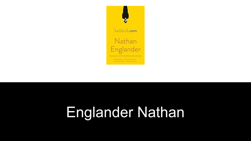 livres de ENGLANDER Nathan