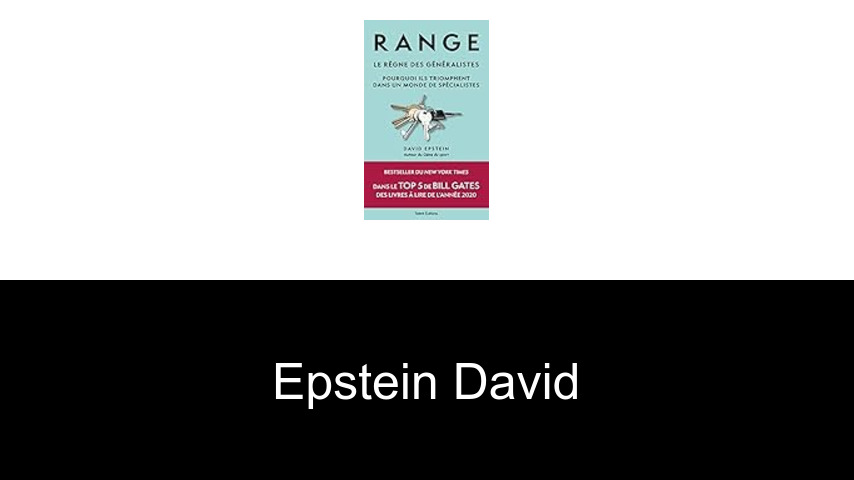 livres de Epstein David