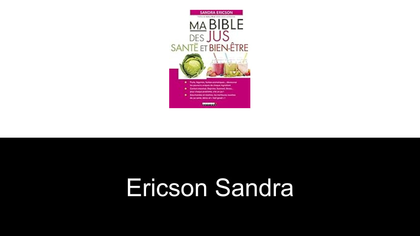 livres de Ericson Sandra