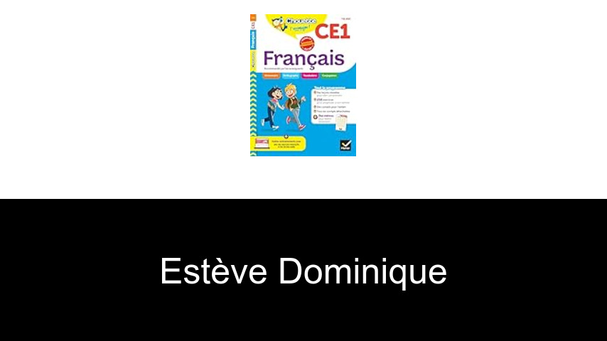 livres de Estève Dominique