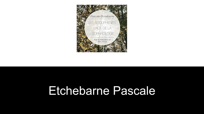 livres de Etchebarne Pascale